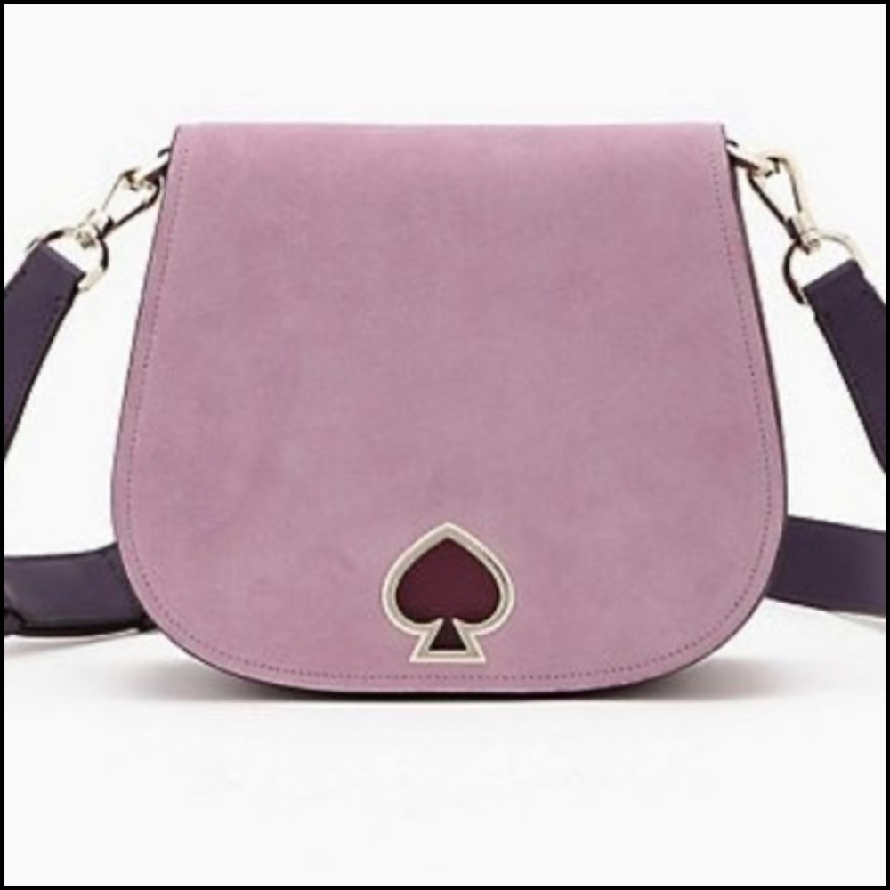 Kate Spade suede large saddle bag